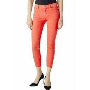 NWT J BRAND CORAL ORANGE 835 MID RISE COTTON SKINNY LEG CAPRI JEANS 24